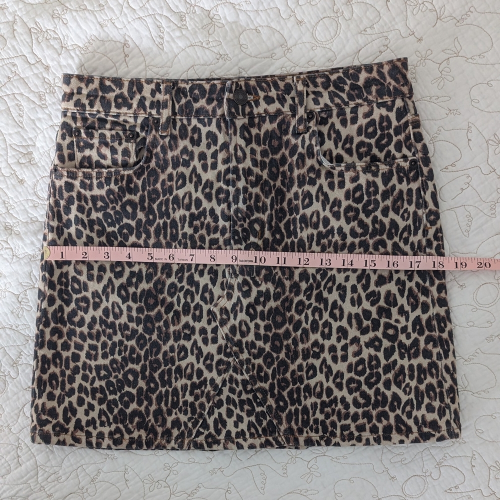 Rails Leopard-Print Denim Mini Skirt Size 28 ๐ - Picture 9 of 9